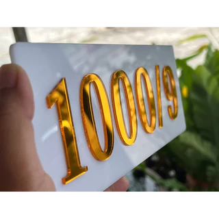 🌈พร้อมส่ง❗️ป้ายบ้านเลขที่ ป้ายอะคริลิค เลขนูน ขนาด 10*25cm. (แจ้งบ้านเลขที่ทางแชท)🔥 #ป้ายเลขที่บ้าน