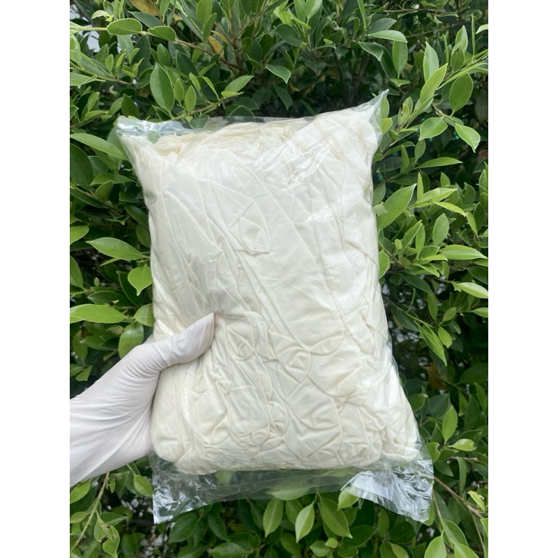ถุงมือยางสีขาว ไนไตรและ LATEX (100ชิ้น) เกรดการแพทย์ พร้อมส่ง S M Lถุงมือตรวจโรค - รูปที่ 2