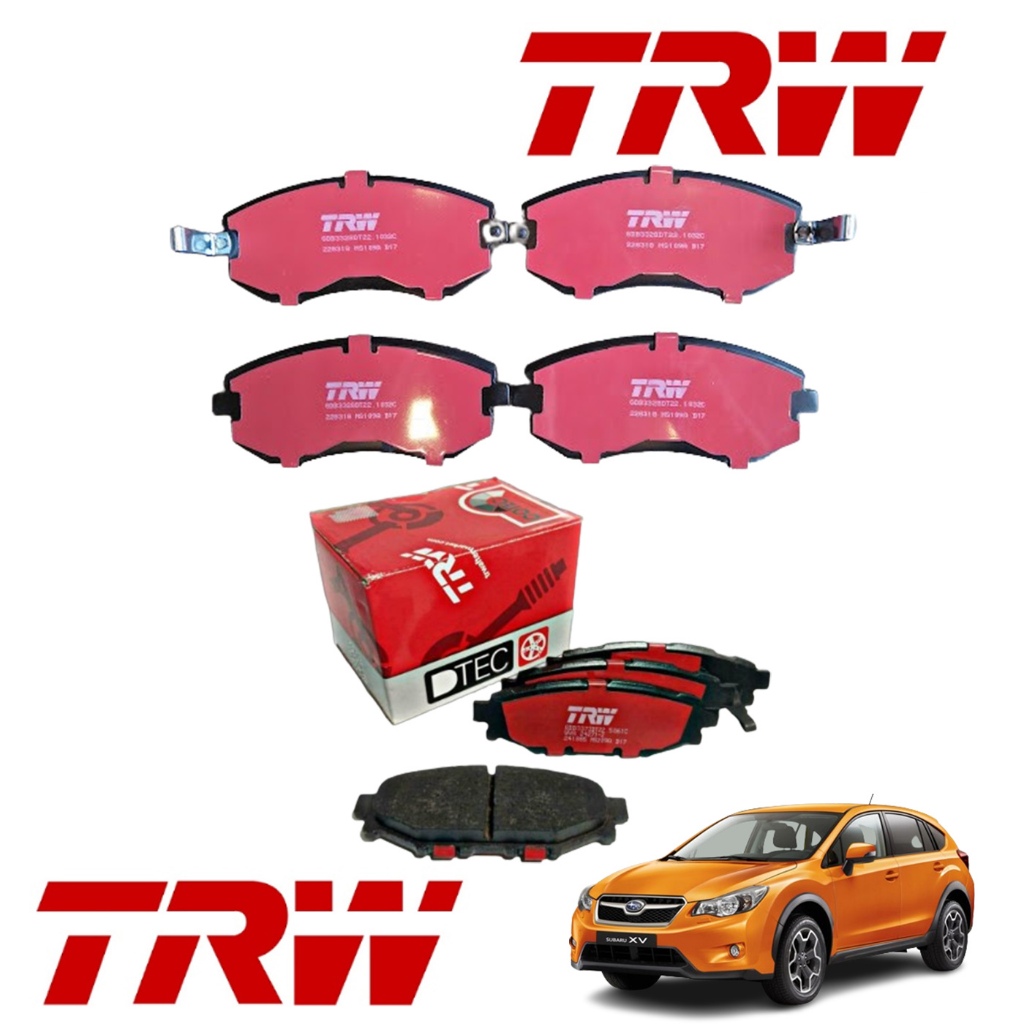 TRW ผ้าดิสเบรกหน้า ผ้าดิสเบรกหลัง Subaru XV ปี13-17 ซูบารุ เกรด DTEC / ผ้าเบรก ผ้าเบรค /