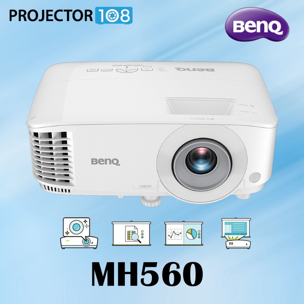 BenQ MH560 DLP Full HD/1080P Meeting Room Projector For Presentation 3800 Ansi Lumens (3Years Warran