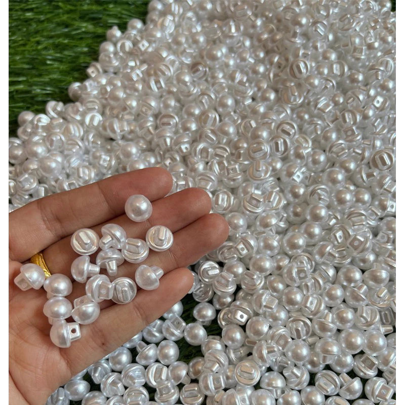 กระดุมมุก กระดุมมุกสีขาว สีครีม 10มิล 200เม็ด80บาท