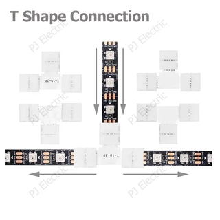 2 ชิ้น ตัวต่อไฟเส้น ตัวต่อไฟเส้น 5050 LED RGB ( LED Strip Connector) 2pcs 2/3/4 or 5 PIN I /L / T / X Shape connector