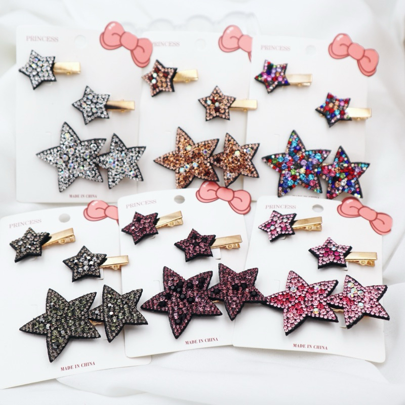 WFH กิ๊บติดผม แปะเพชร ลายหัวใจ ผีเสื้อ ดาว หงส์ มีหลายแบบ สีสันสดใส - รูปที่ 7