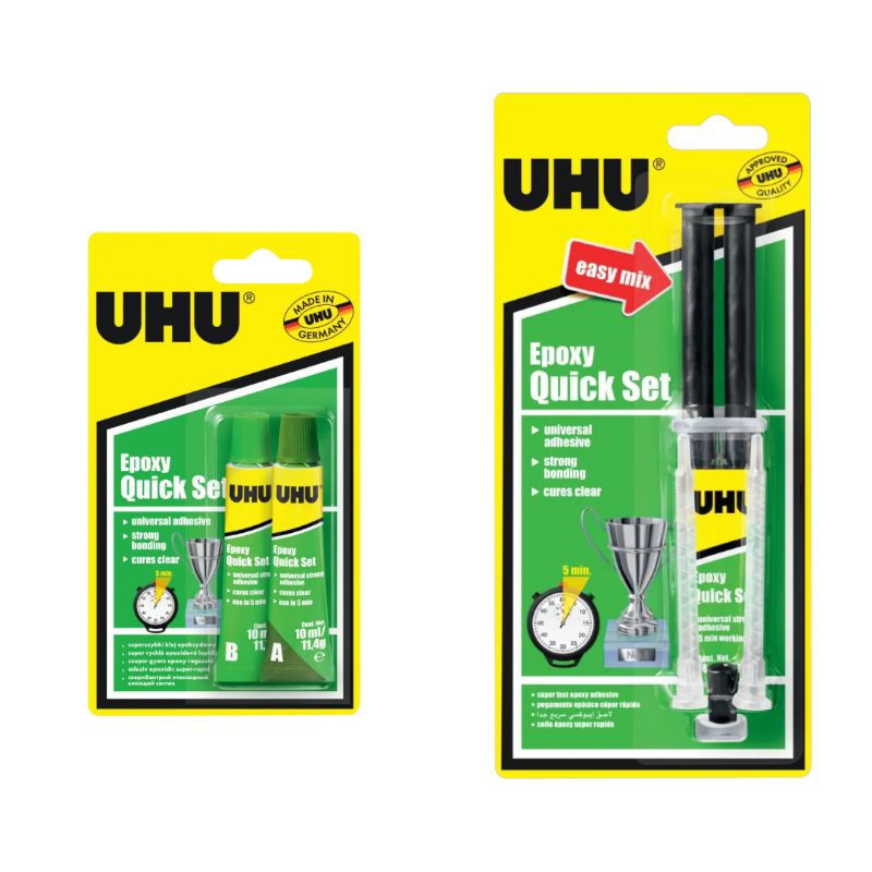 UHU Epoxy Quick Set ยู้ฮู กาวอีพ็อกซี่แห้งเร็ว 1 แพ็ค