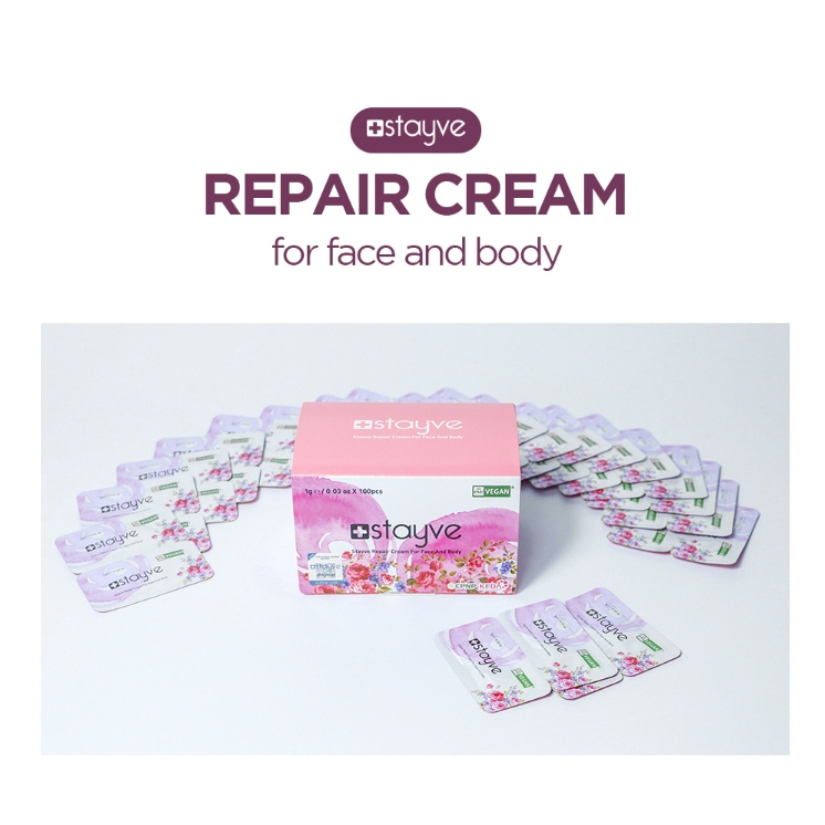 Stayve REPAIR CREAM (100ซอง/กล่อง) ครีมบำรุงผิวสำหรับคนทำทรีทเม้นท์ BBGlow (ยกกล่องคุ้มๆ!) ของแท้ 10