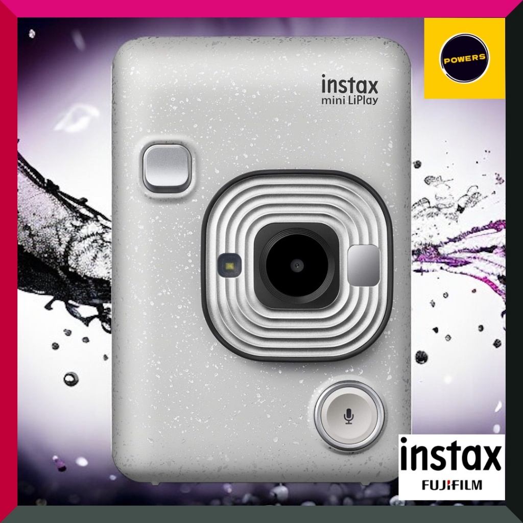 FUJIFILM Cheki Instant Camera/Smartphone Printer instax mini LiPlay Stone White INS MINI HM1 STONE WHITE