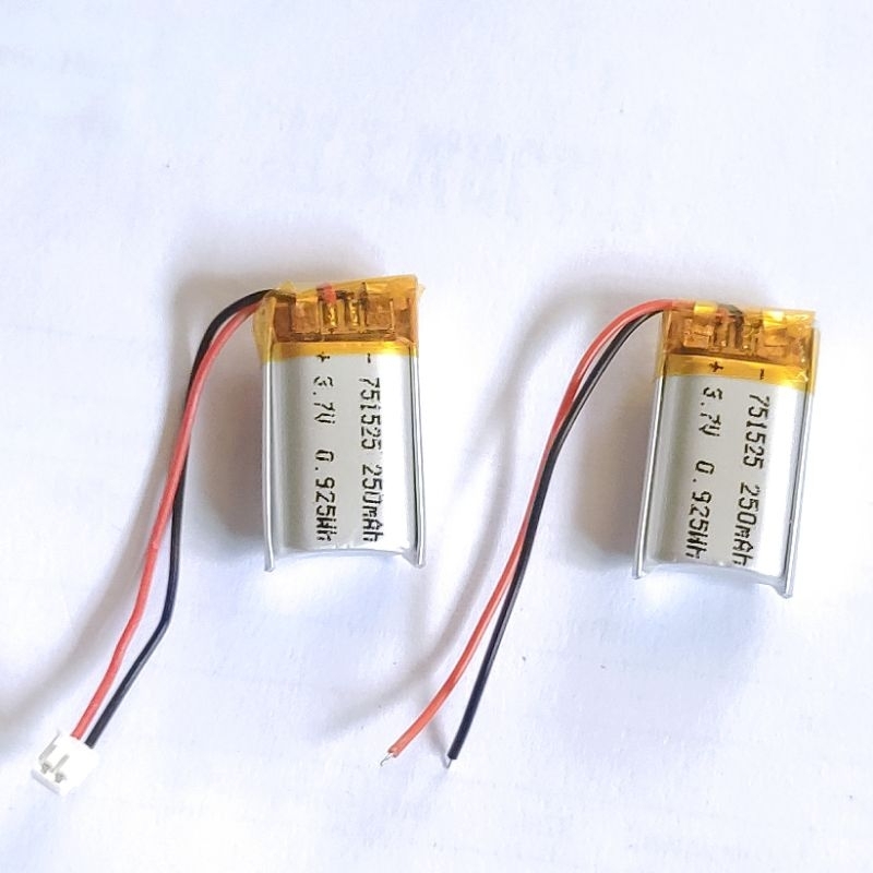 3.7v 250mah  751525 Li-Po li ionแบตเตอรี่ สำหรับMp3 MP4  กล้องติดรถยนต์