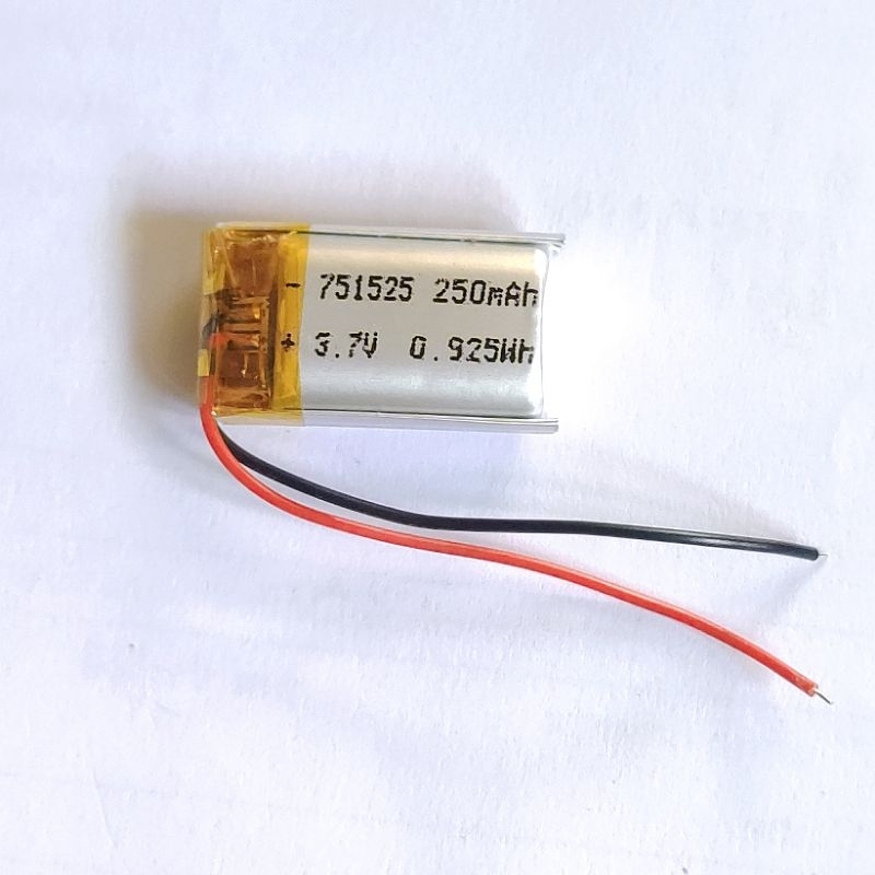 3.7v 250mah  751525 Li-Po li ionแบตเตอรี่ สำหรับMp3 MP4  กล้องติดรถยนต์