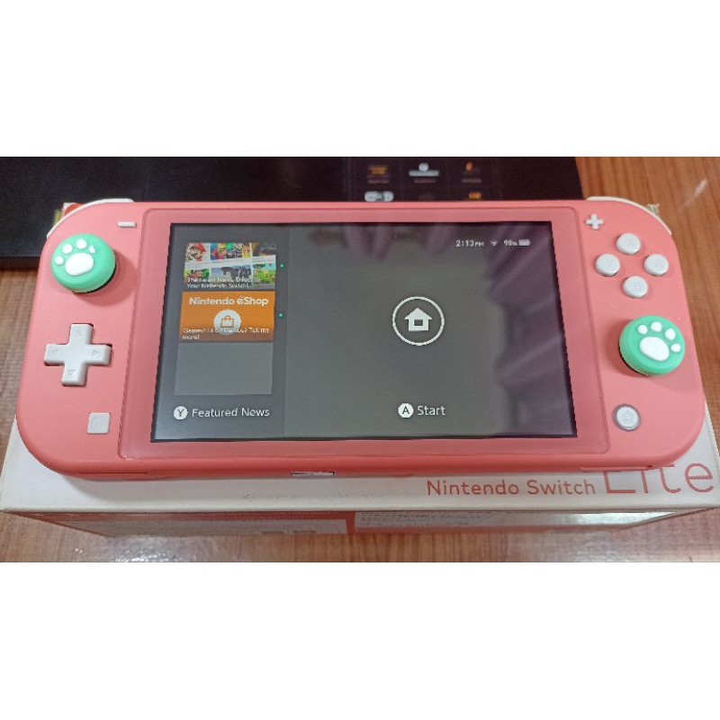 (ครบกล่อง) Nintendo Switch Lite สีชมพู มือสอง สภาพ 94% (ครบกล่อง)