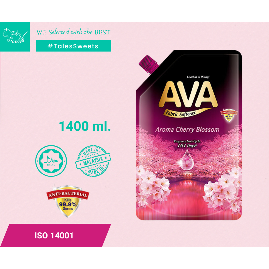 AVA น้ำยาปรับผ้านุ่ม 1,400 มล. กลิ่น Aroma Cherry Blossom