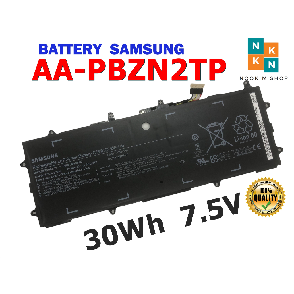 Samsung แบตเตอรี่ AA-PBZN2TP ของแท้ (สำหรับ Chromebook 303C XE303C12 XE303C XE503C XE500T XE500C NP9