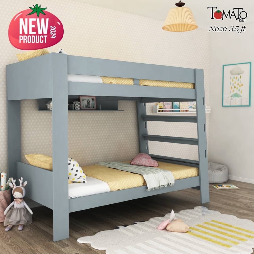 Tomato KidZ เตียง2ชั้น รุ่น NAZA | ติดตั้งฟรีในกทมและปริมณฑล ราคาไม่รวมที่นอน นอนได้ตั้งแต่เด็กถึงโต