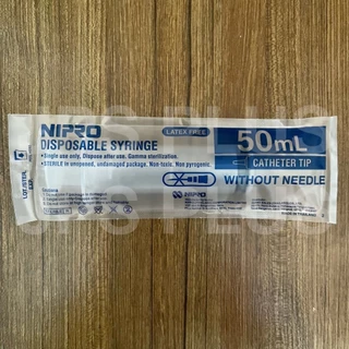 ไซริงค์ 50 มล. ( 1 ชิ้น ) แบบให้อาหาร หัวกลาง กระบอกฉีดยา ป้อนยา Syringe Nipro 50 mL.