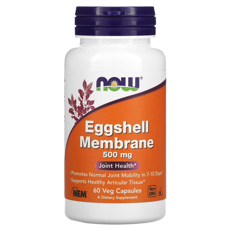 NOW Foods, Eggshell Membrane -500 mg, 60 Capsules