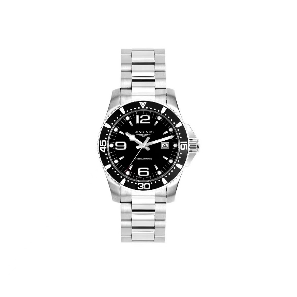Longines 44MM Black Automatic Mechanical Watch Black Dial