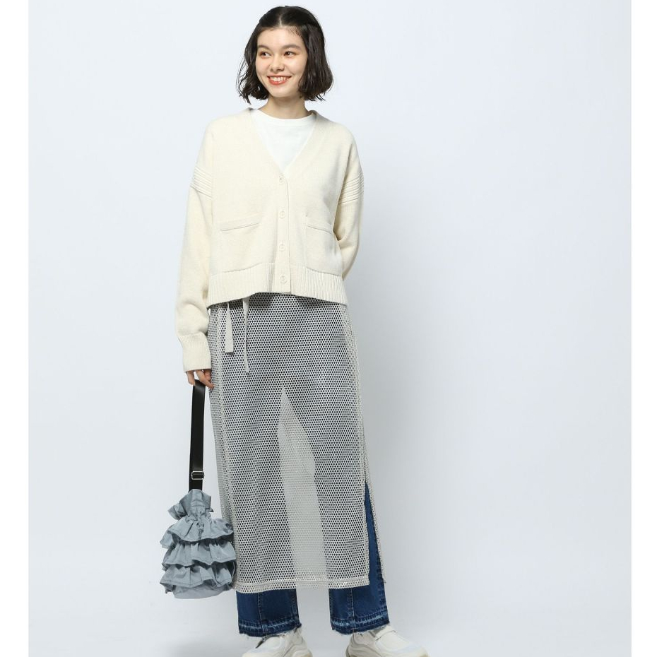 niko and ... Metallic mesh wrap skirt