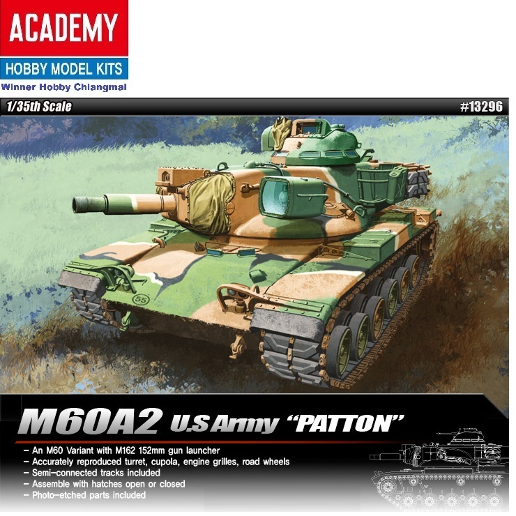 โมเดลรถถัง Academy 13296 U.S. ARMY M60A2 PATTON scale 1/35