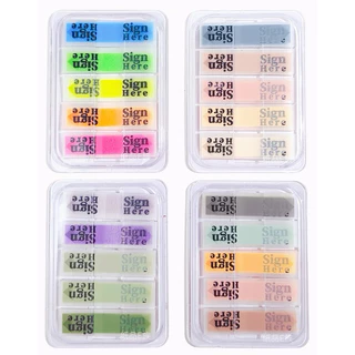 [100ชิ้น] Sign here โน๊ตติดชี้จุดลงลายมือชื่อ ลงนาม signature sticky note