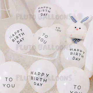 ❤️ ลูกโป่งขาว/ใส ขนาด 12 นิ้ว ❤️ [Happy Birthday]