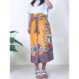 กางเกงเล ขาสั้น 5 ส่วน ลายดอกไม้ มีเชือกผูก ผ้านิ่ม ใส่สบาย …