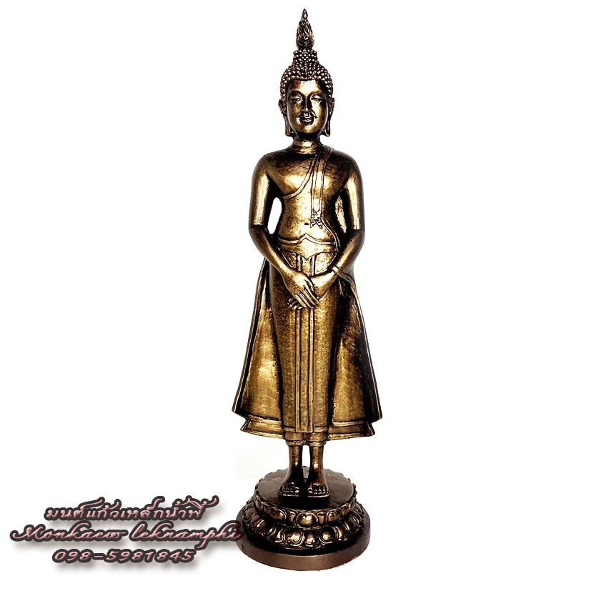 พระประจำวันเกิดวันอาทิตย์ แร่เหล็กน้ำพี้ พระปางถวายเนตร รุ่น 5นิ้วสีน้ำตาลขนาดฐาน3.5นิ้วสูง12นิ้ว
