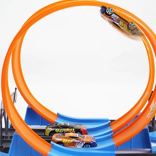 360 ํ Turn Track รางรถแข่ง Hot wheels รางรถแข่ง รถตีลังกา พร้อมรถเหล็ก 2 คัน กล่องใหญ่มาก รุ่นใหม่ล่าสุด