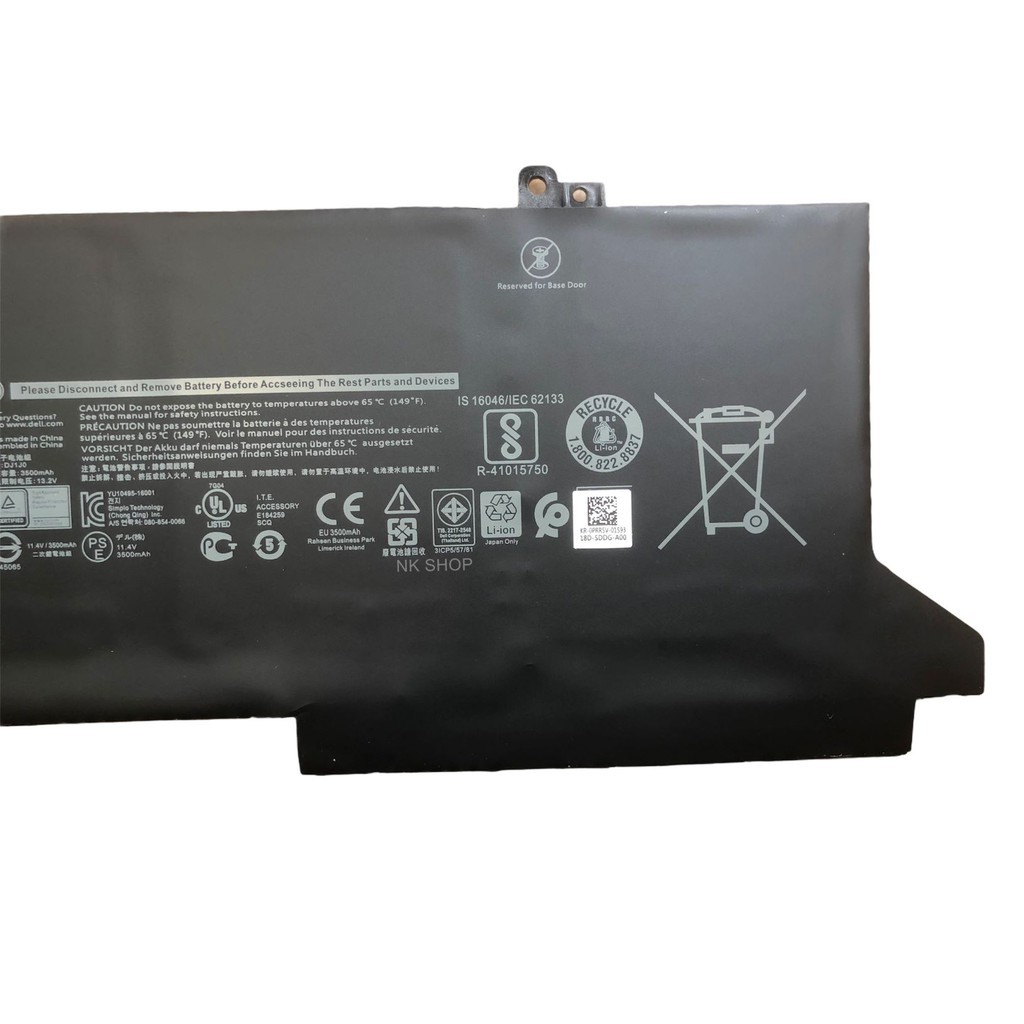 Dell แบตเตอรี่ DJ1J0 (สำหรับ Latitude E7280 E7480 E7490 12-7280 14-7480 ) Dell Battery Notebook เดล แบตเตอรี่ โน๊ตบุ๊ค