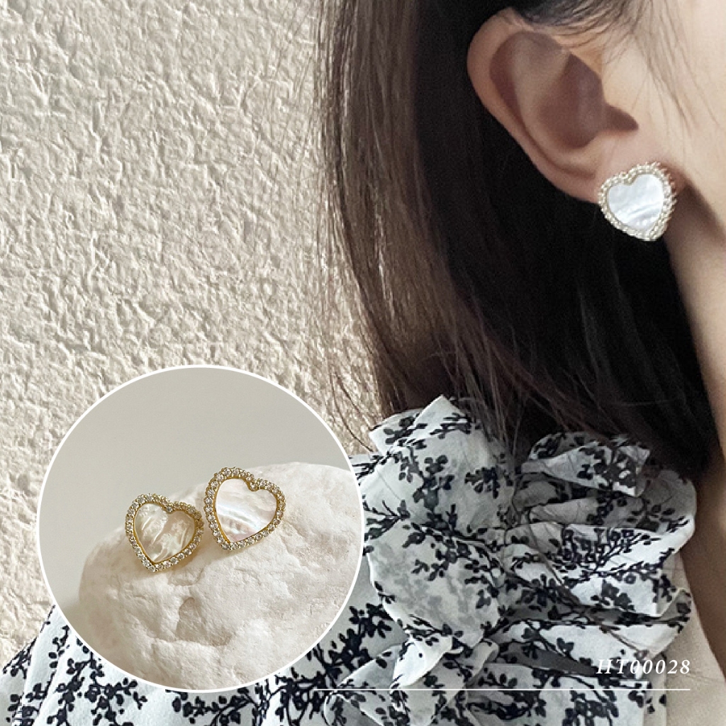 ส่งฟรี!! Sweetssparkles ต่างหู สไตล์เกาหลี ก้านเงิน𝑆𝑖𝑙𝑣𝑒𝑟 92.5% ต่างหูแบรนด์ แฟชั่น ใบโคลเวอร์ Earring Fashion HT00028