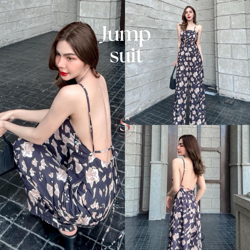 SUBELL จั้มสูทสายเดี่ยวเปิดหลัง มีสายผูกด้านหลัง