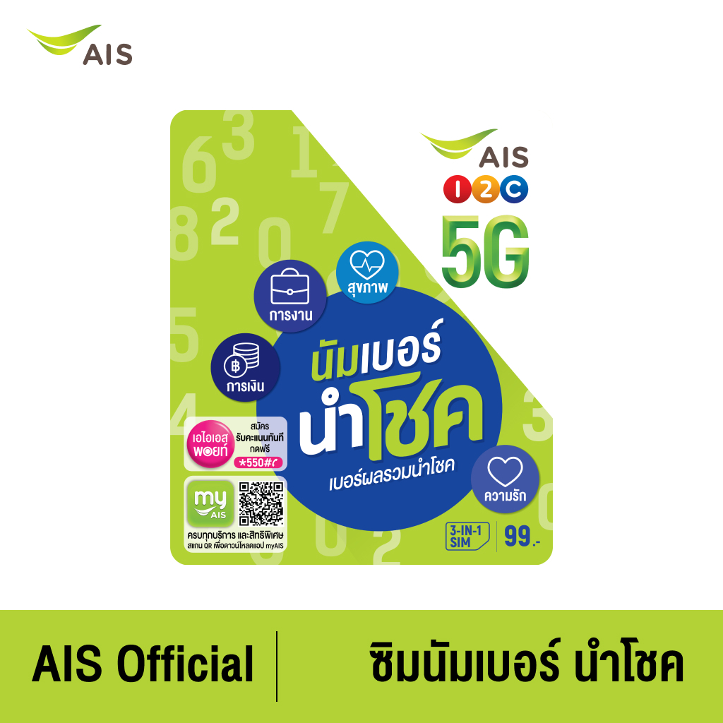 [ส่งฟรี] AIS ซิมนัมเบอร์ นำโชค