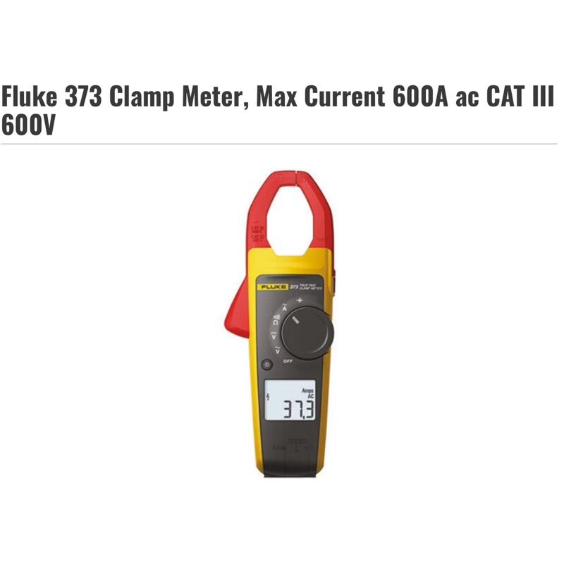 FLUKE 373 แคลมป์มิเตอร์ True-RMS Model : 373