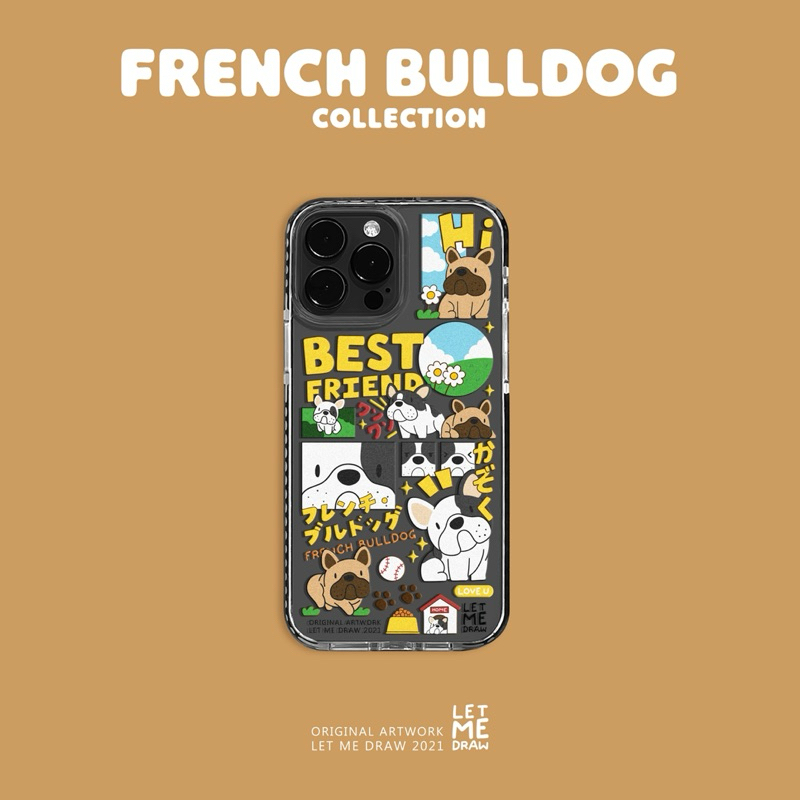 Letmedraw Case ลาย “FRENCH BULLDOG” *แจ้งรุ่นและสีของโทรศัพท์ทางแชท*