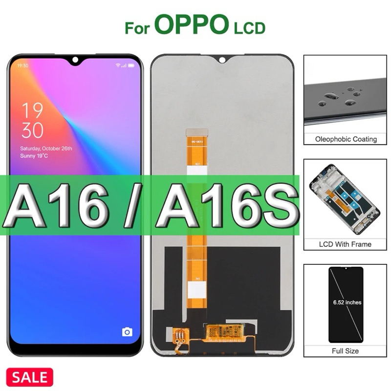 หน้าจอ LCD oppo A16 จอoppo จอA16 จอ + ทัช อะไหล่มือถือ อะไหล่ จอ ออปโป้ A16