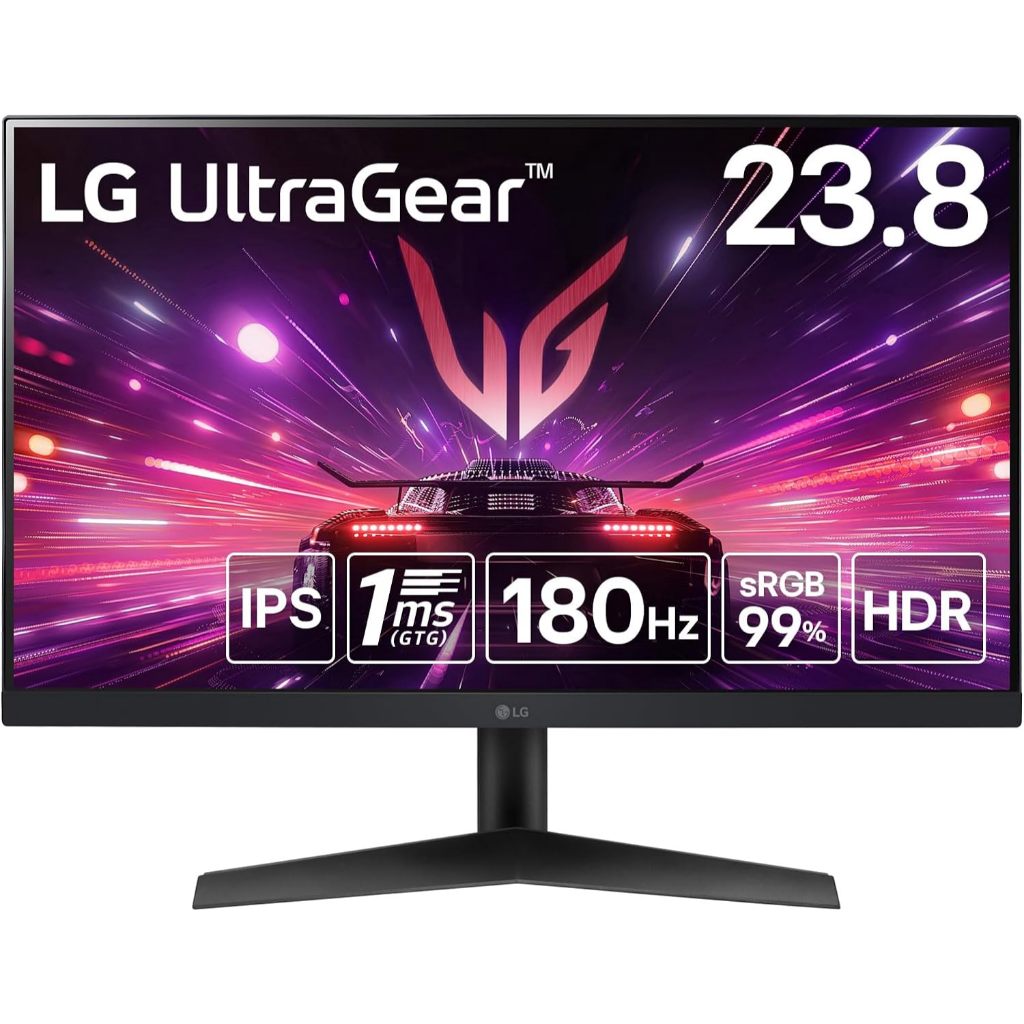 MONITOR (จอมอนิเตอร์) LG ULTRAGEAR 24GS60F-B - 23.8" IPS FHD 180Hz AMD FREESYNC NVIDIA G-SYNC COMPAT