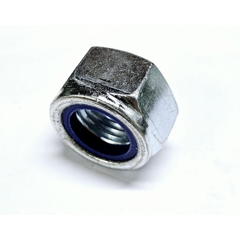 หัวน๊อตล็อค M30 เกลียว 3.5 เหล็กชุบขาว ขอบ 46 หนา 30MM หัวน๊อตกันคลาย 30MM หัวน็อตซีล 30MM หัวน็อต30มิล