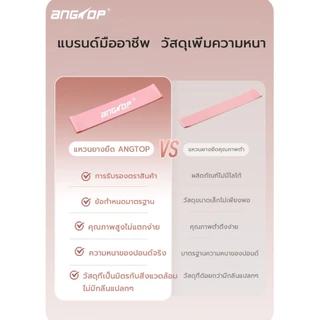 ANGTOP ยางยืดโยคะ หนา ความยืดหยุ่นสูง resistance band ยางโยคะ ยางรัดสะโพก ยางฟิตเนส ยางแรงต้าน