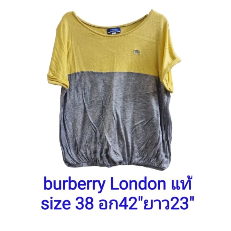 burberry London ของแท้  เสื้อยืด มือสอง size 38