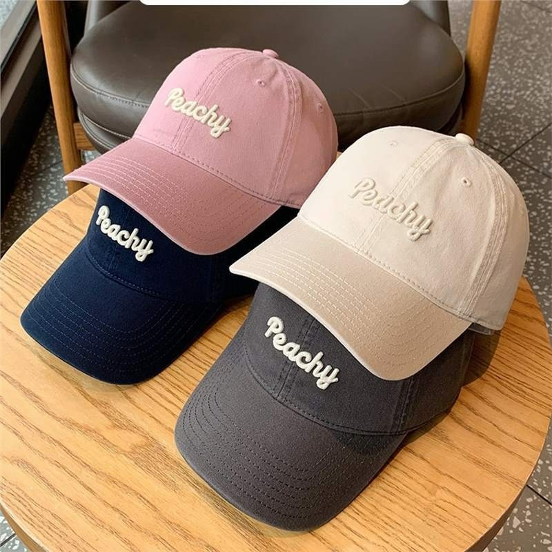หมวกเบสบอล แบบนิ่ม ปัก peachy มี6สี คุณภาพสู สไตล์เกาหลี