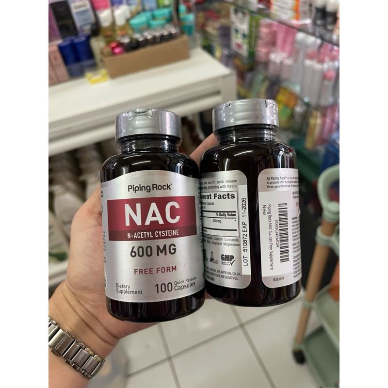 PipingRock N-Acetyl Cysteine NAC 600 mg, 100 Quick Release Capsules
