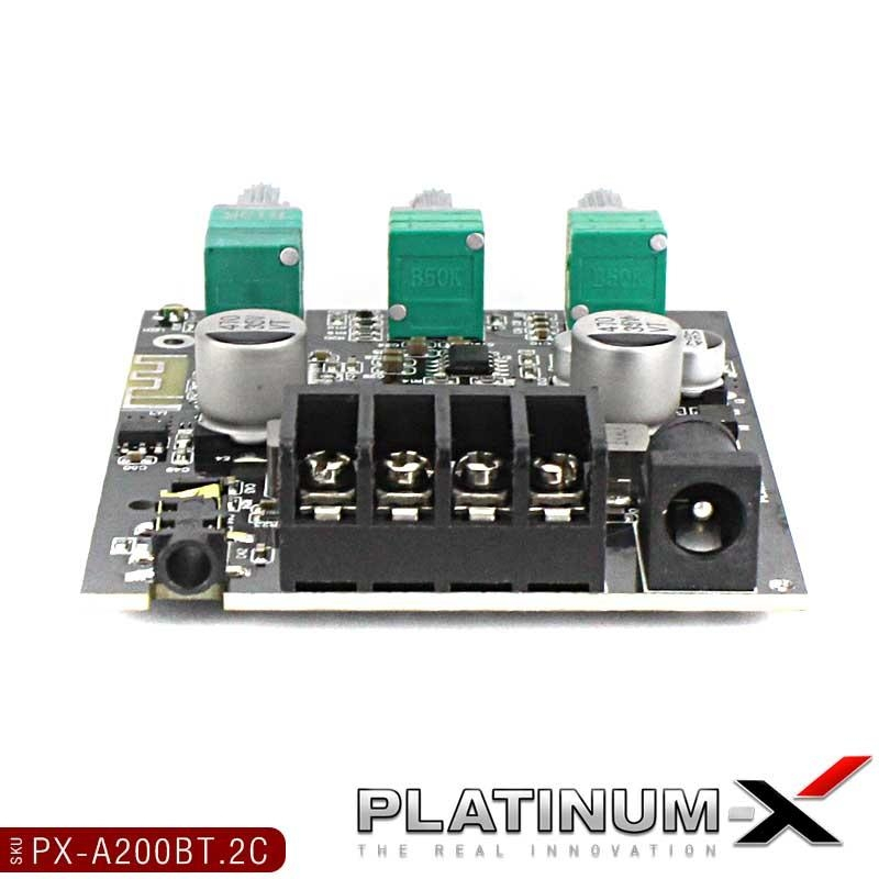 PLATINUM-X เพาเวอร์แอมป์ แอมป์ขยายเสียง บลูทูธ แอมป์จิ๋ว ระบบ 2.0 แอมป์เปลือย PX-A200BT.2C มีเคส