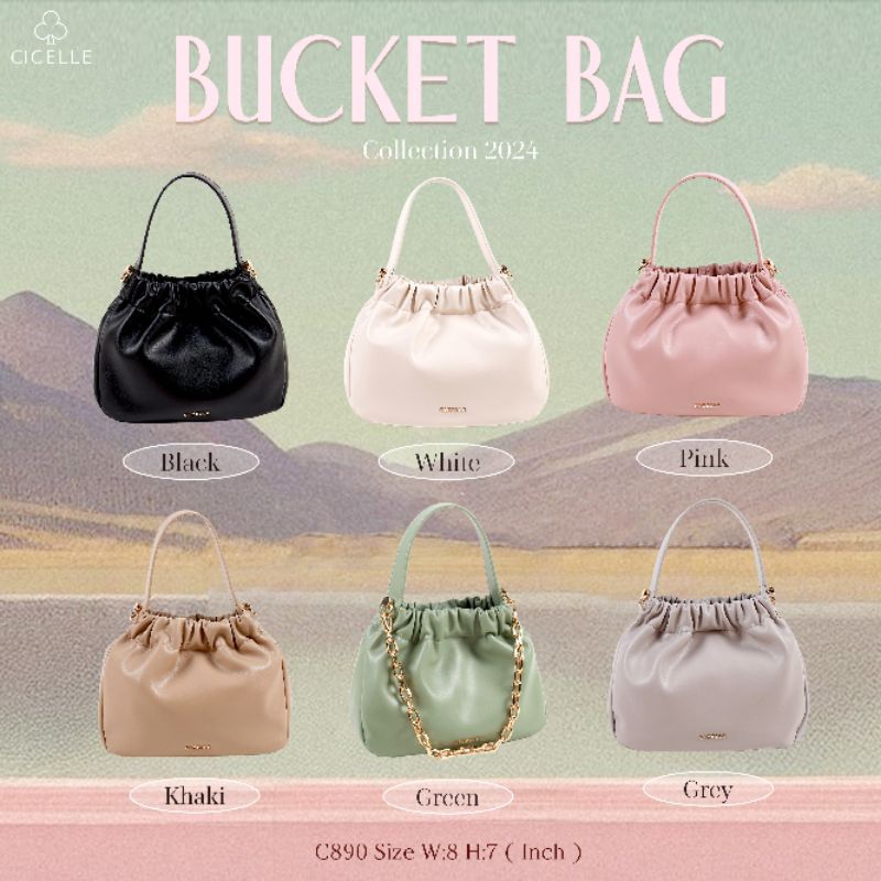 กระเป๋าทรงถังใบเล็กน่ารักมาก แบรนด์ CICELLE (ซีเซล) C890
