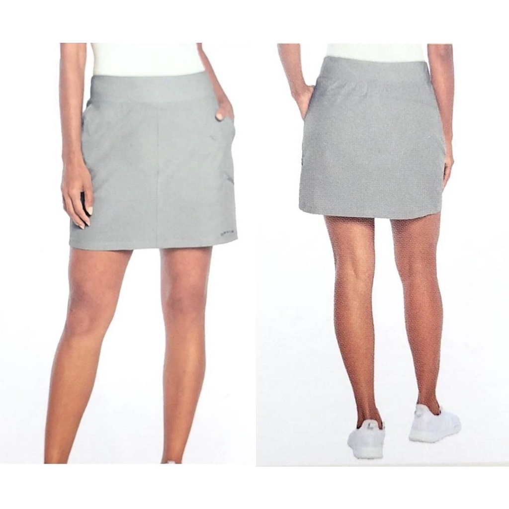 Orvis กระโปรงสั้น มีกางเกงขาสั้นกันโป๊ด้านใน เอวยางยืด กระเป๋าสองข้าง กระเป๋าซิป1ด้านข้าง ผ้าPolyผสม