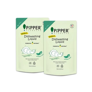 PiPPER STANDARD ผลิตภัณฑ์ล้างจานธรรมชาติกลิ่นกลิ่นสเปียร์มินต์ 750 มล. แพ็คคู่