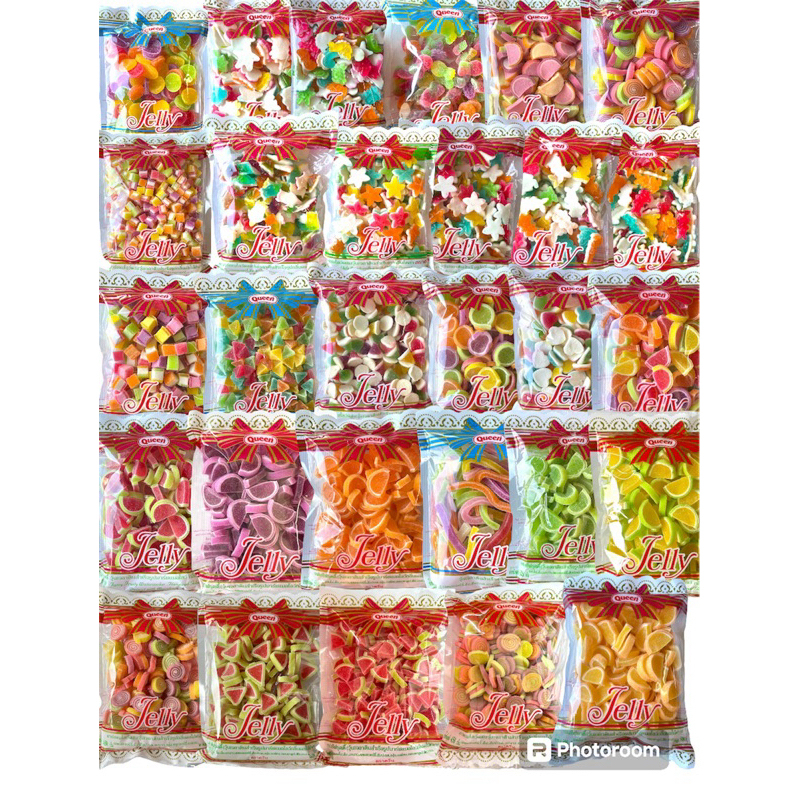 เยลลี่ควีน450-500กรัมหอมกลิ่นผลไม้อร่อยหนึบ
