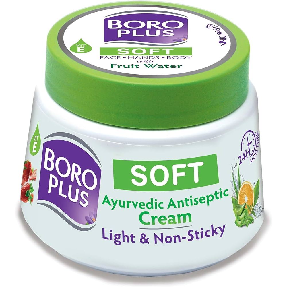 Boroplus Soft กระปุก 25ml Boro ครีมฆ่าเชื้ออเนกประสงค์จากอินเดีย มีส่วนผสมจากสมุนไพร 10 ชนิด