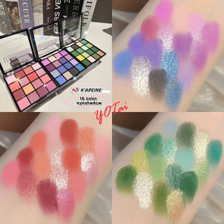 YOTAI อายแชโดว์ พาเลทอายแชโดว์ 16สี Eyeshadow เนื้อใยไหม เนื้อแมท ประกายชิมเมอร์ กลิตเตอร์ สีสวย กันน้ํา ติดทนนาน