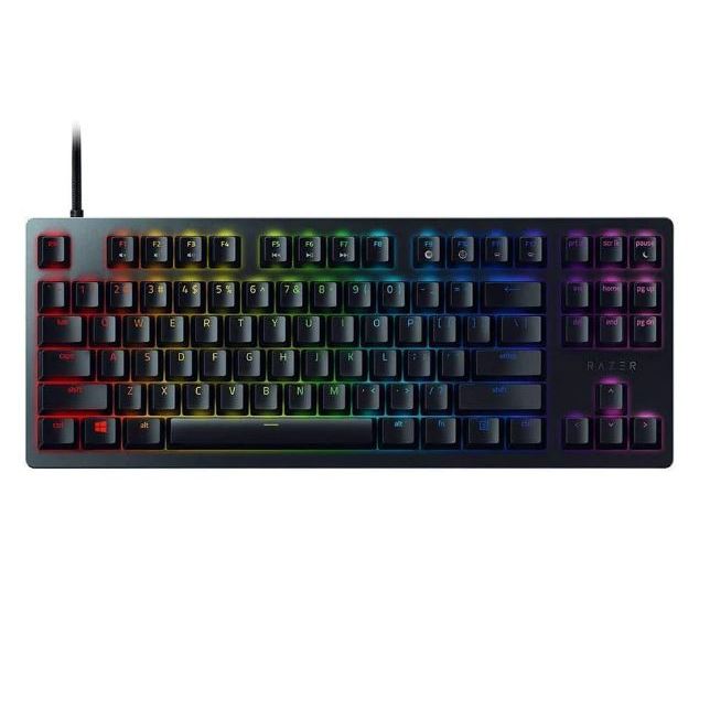 Razer Huntsman V2 TKL Linear Red Switch คีย์บอร์ดเกมมิ่ง 87 ปุ่ม แบบไร้ตัวเลข รองรับ RGB ปรับแต่งได้