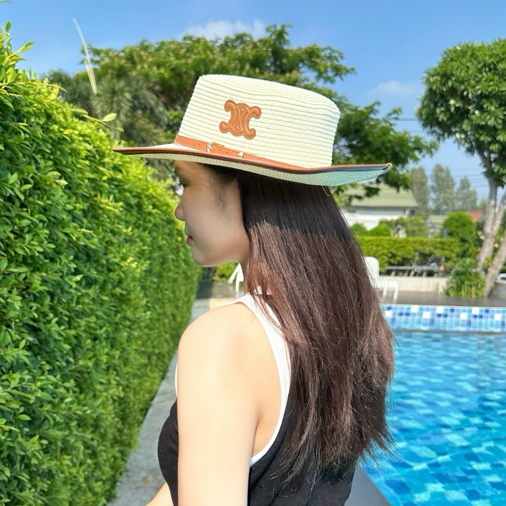หมวกสานปานามา แต่งเข็มขัด งานสวยมาก หมวกฟาง พับได้ แฟชั่น สไตล์ เกาหลี รุ่นA777 สีครีม สีกากี สีขาว