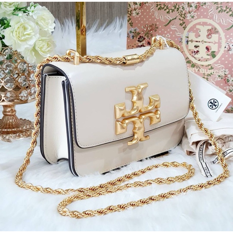 🎀 (สด-ผ่อน) กระเป๋า 7.8 นิ้ว 73589 SHOP TORY BURCH ELEANOR TEXTURED SMALL CONVERTIBLE SHOULDER  BAG