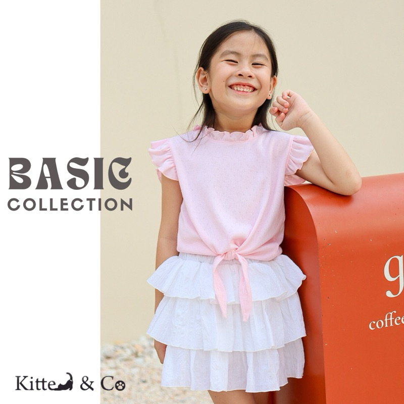 Kitten&Co: ชุดเสื้อแบบผูก และกระโปรงกางเกง(BS09)